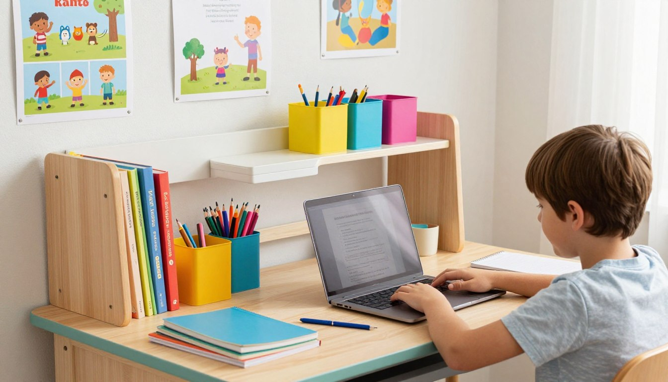 تنظيم سطح المكتب للأطفال